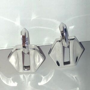 Elegant Vintage Silver Tone Retro Boho Geometric Earrings